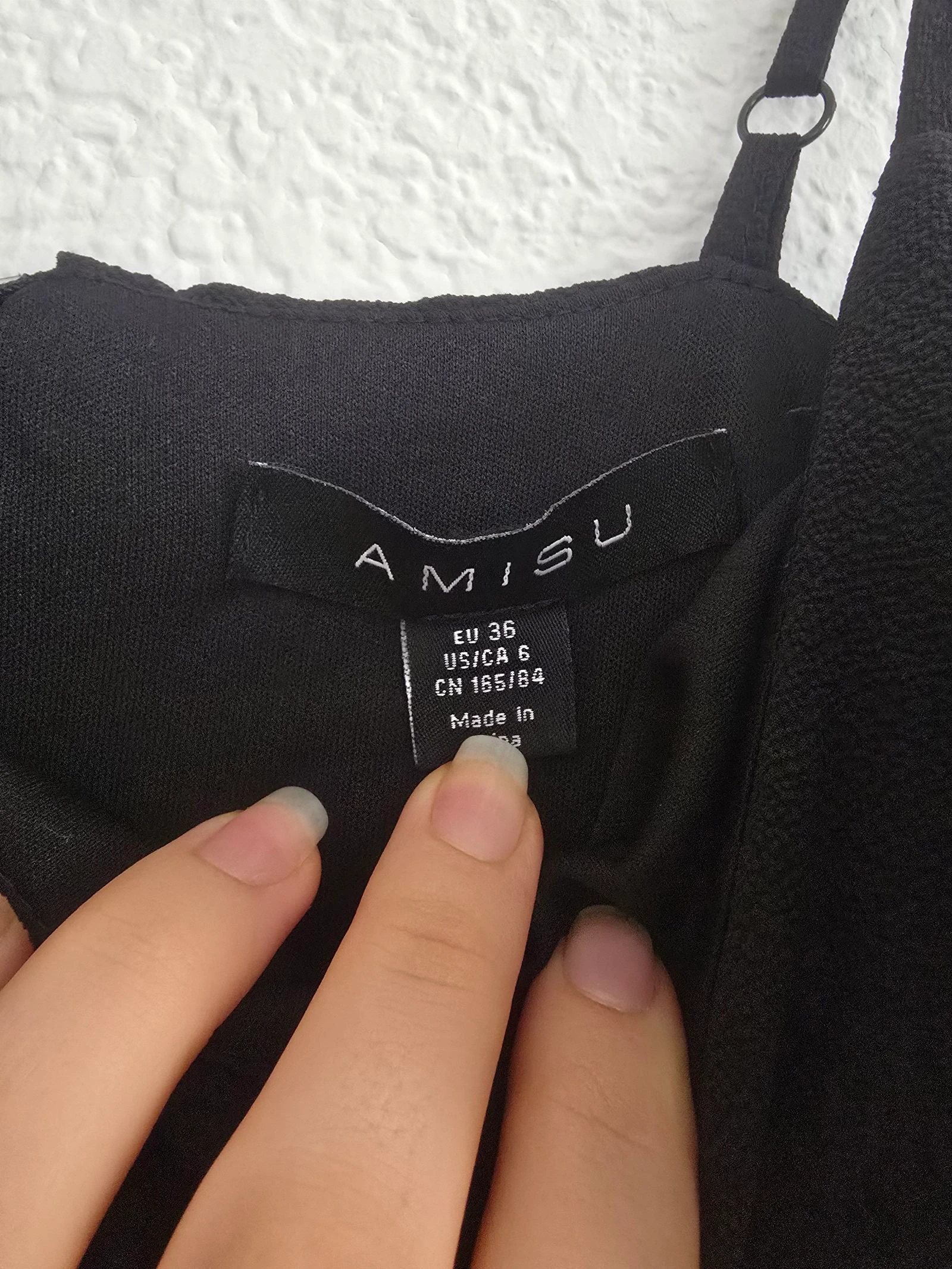 Amisu Vestido Maxi Preto com Gola de Babado Alças Ajustáveis Fenda Lateral Amarração na Cintura Tamanho P – photo 7